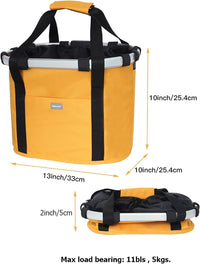 Bicycle Basket Dog Bike Handlebar Basket Front - Sun Orange - image 4