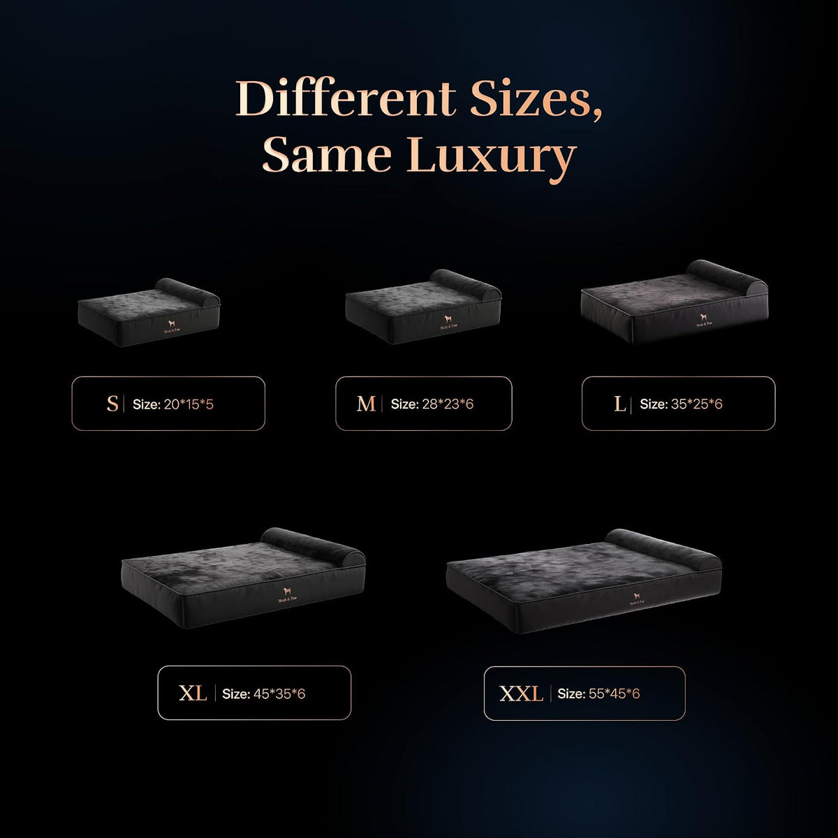 Large Dog Bed Orthopedic Memory Foam Cooling Gel 35x25x8.7 in – Essentials for Dogs - Black - DE / Medium - image 4