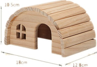 Natural Chewable Hamster Hideout Wooden Hut Lovely Fairy House - image 2