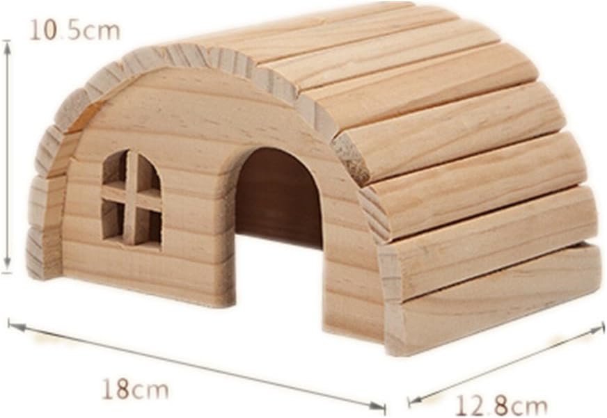 Natural Chewable Hamster Hideout Wooden Hut Lovely Fairy House - image 2