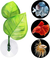 Lystaii 4pcs Betta Fish Leaf Pad with Suction Cup - image 3