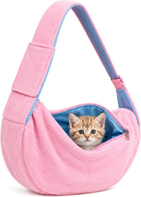 Cat Sling Carrier for Cats and Kittens - Pink-Large
