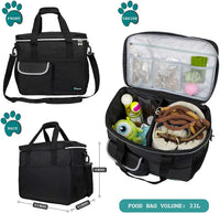 PetAmi Dog Travel Bag Organizer, Pet Supplies Diaper Tote - Large - 15.5"L x 9.5"W x 14.0"H / Black - image 2