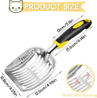 Showvigor Cat Litter Scoop, Metal Cat Scooper - Yellow - image 2