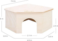 Niteangel Birch Chamber-Maze Hamster Hideout - Small Pets Woodland House Habitats Decor for Hamster Mice Gerbils Mouse