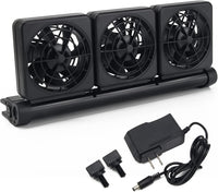 Aquarium Fan 2 3 4 Heads, Aquarium Chillers Cooling Fan Adjustable Fish Tank Cooling Fan with 2 - 3 head