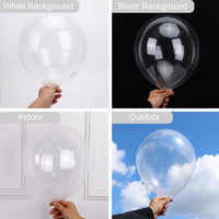RUBFAC White Balloons Different Sizes 135pcs for Birthday Arch – Fun for Kids & Family - Clear - image 4