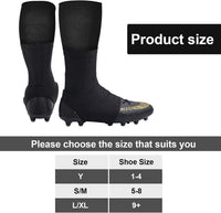 Football Spats Cleat Covers, Youth Boys, Keeps Dirt - Black / Large - image 2