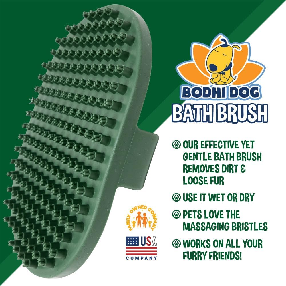 Bodhi Dog Shampoo Brush - Pet Grooming & Bath Supplies for Dogs and Cats - Bath Brush for Long - 1 Pack / Dark Green - image 3