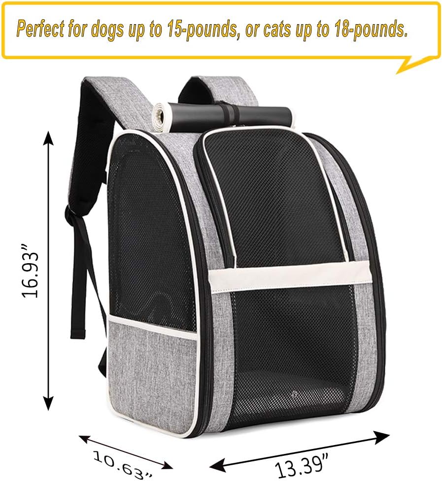 Texsens Innovative Traveler Bubble Backpack Pet Carriers for Cats - Upgraded-Black - image 2