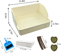 10Pcs Rabbit Litter Box Toilet - 【White】 - image 2