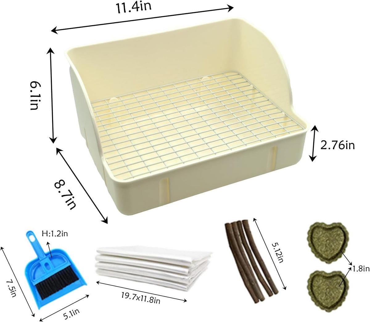 10Pcs Rabbit Litter Box Toilet - 【White】 - image 2