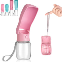 Portable Dog Water Bottle - Pink / 12oz