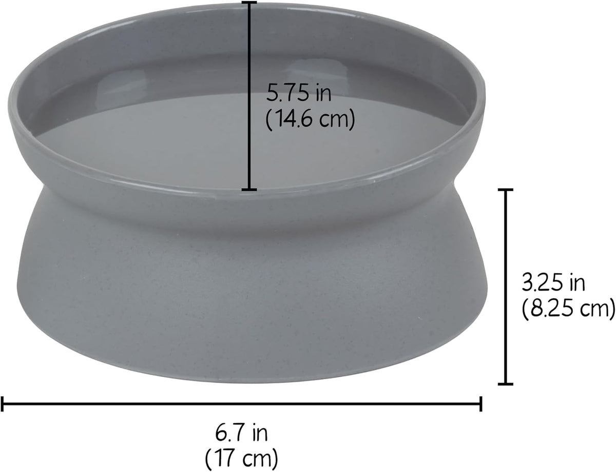 Kitty City Elevated Slow Feeder Cat Bowls - Gray/White / Large - Standard - image 4