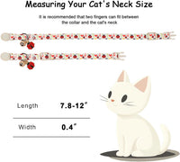 2 Pack Cute Cat Collars - Cartoon Bee Ladybug Breakaway Cat Collar with Bell & Matching Pendant - Bee&Ladybug - image 4