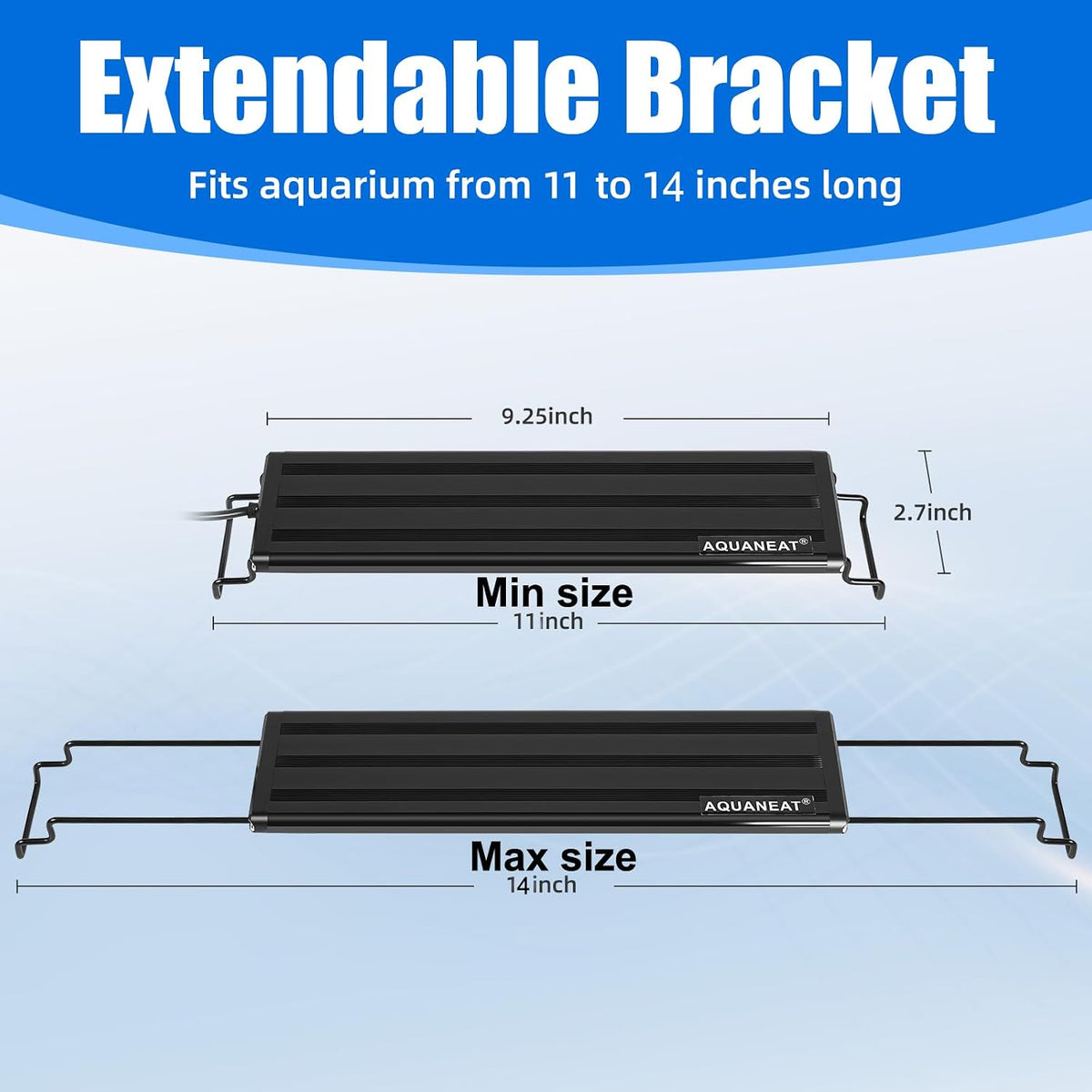 AQUANEAT LED Aquarium Light Full Spectrum for 18 Inch to 24 Inch Fish - 11"-14" (Pack of 2) - image 2