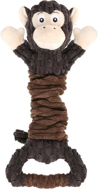 Letsmeet Plush Dog Toy with Crinkle Paper - Monkey
