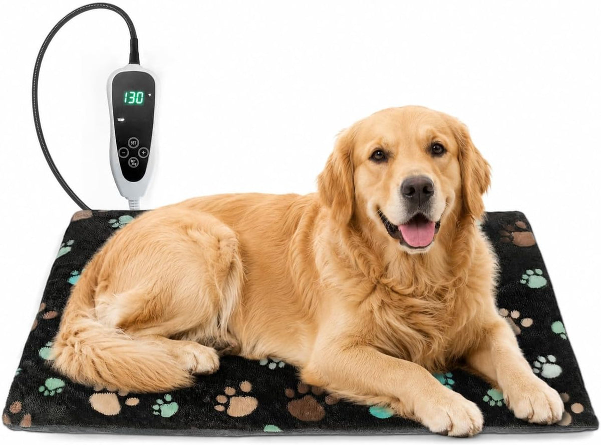 Large Dog Heating Pad 36x24 in with Normally Open Function – Essentials for Dogs - Black / 32 x 20 in