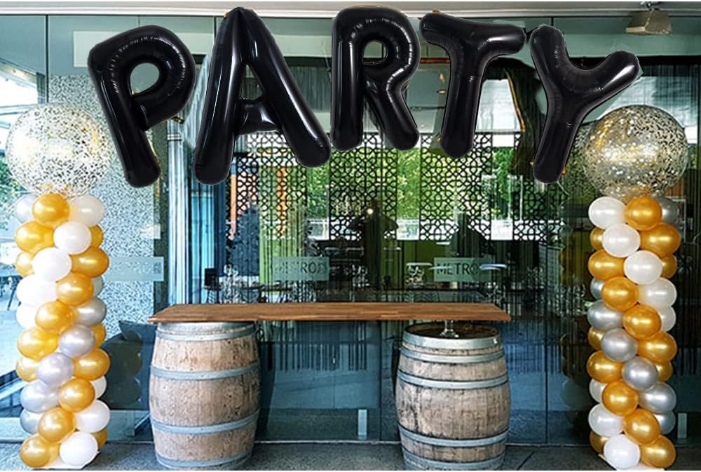 TONIFUL 40 inch black foil letter O balloon - view 39