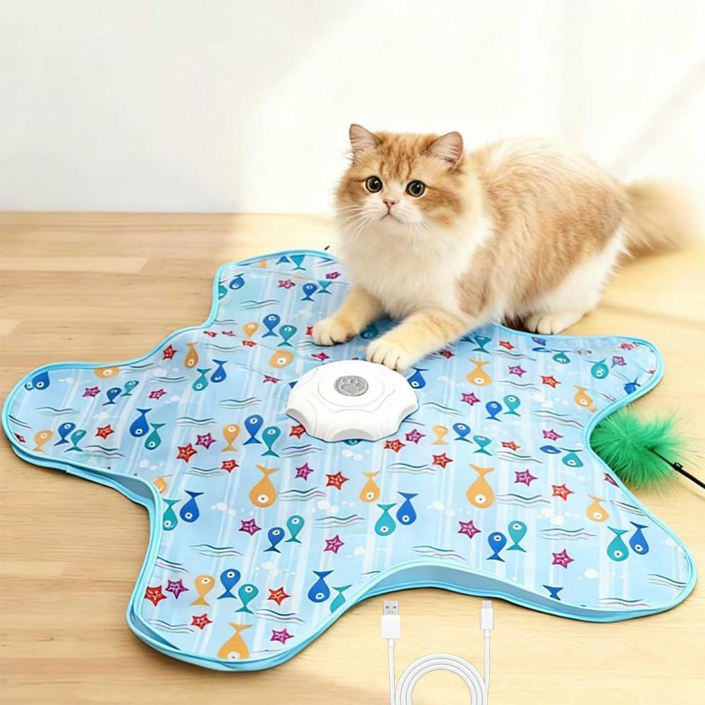 Rechargeable Automatic Cat Toy - Blue