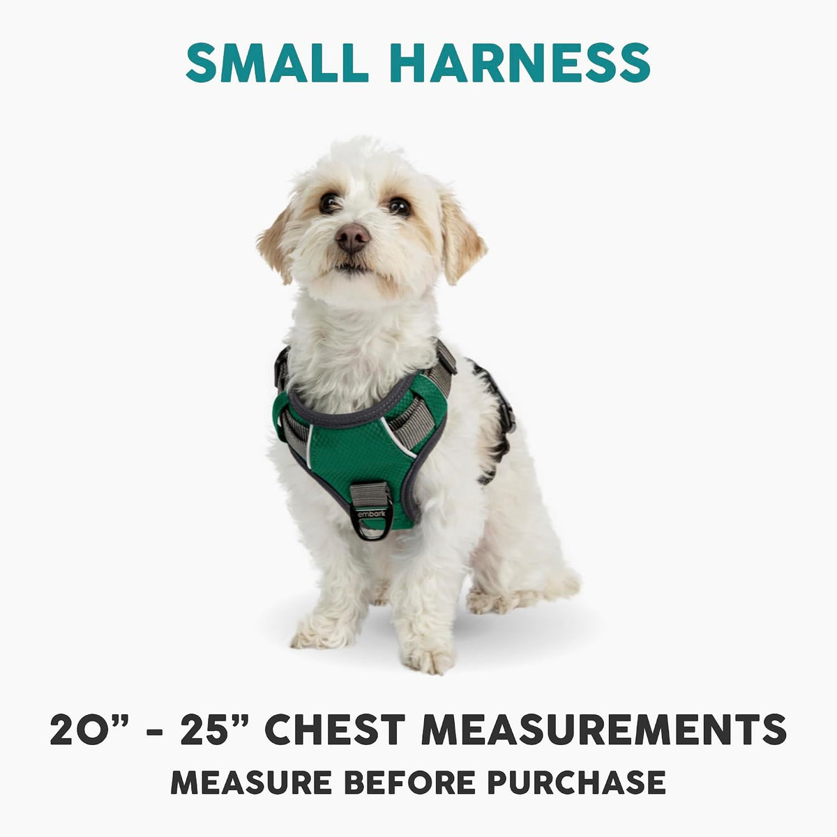 Embark No Pull Dog Harness, Reflective Adjustable Training Vest - S / Green - image 2