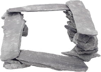 CFKJ [18 Pounds] Natural Slate Stone Rocks, Mix of Rocks About 2 to 5 inches and 4 Piece 8 inches Slate Stone Rocks for Aquascaping, Aquariums, Terrariums, Amphibian Enclosures