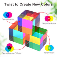 iKeelo Color Cube 2.4" w/Stand, Cyan Magenta Yellow - 50 mm - image 3