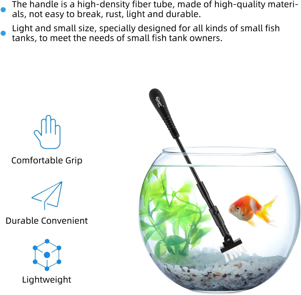 hygger Small Fish Tank Cleaner - Small - image 3