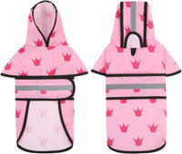 HDE Dog Raincoat with Hood & Leash Hole S-XL Dog Rain Jacket Ducks L – Essentials for Dogs - X-Large / Princess - image 3