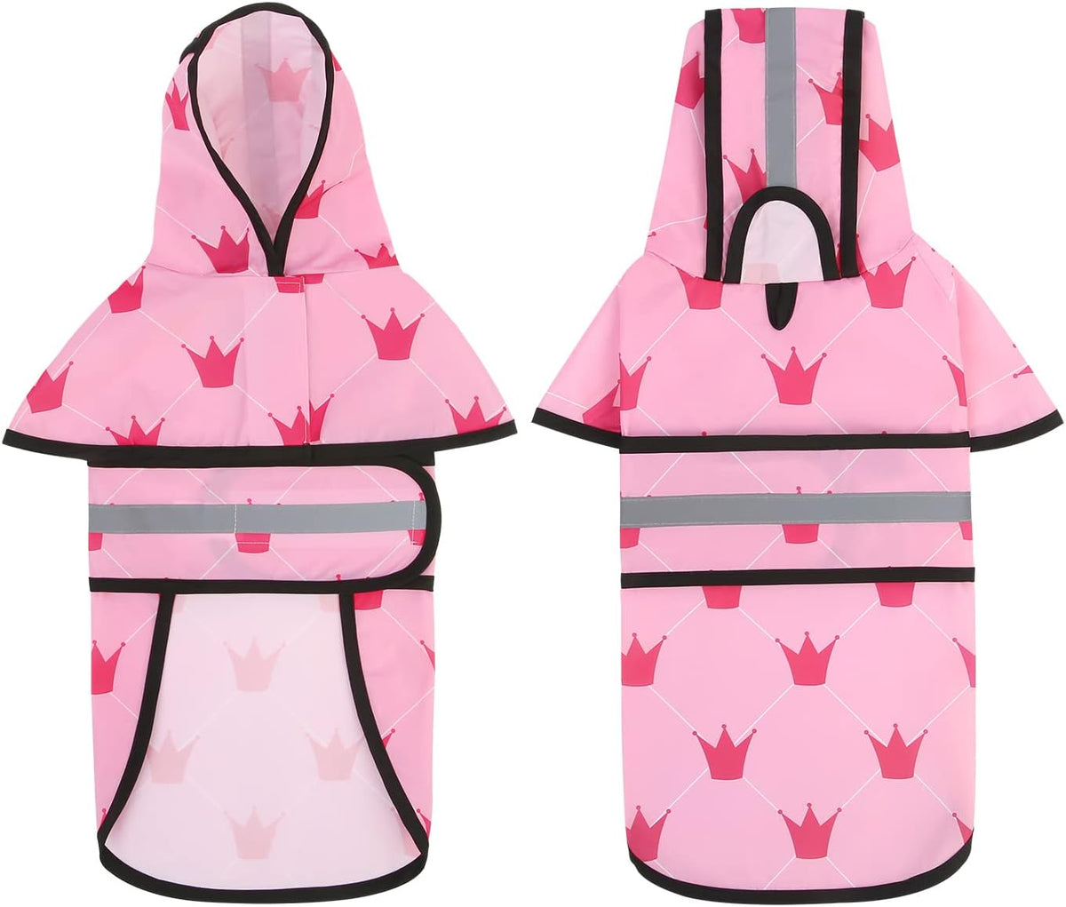 HDE Dog Raincoat with Hood & Leash Hole S-XL Dog Rain Jacket Ducks L – Essentials for Dogs - X-Large / Princess - image 3