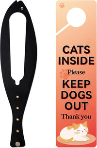 TGIOW Cat Door Latch, Cat Door Stopper Keep Open 2.5-6", White - 1pcs-black
