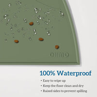 OHMO Cat Food Mat, Silicone Pet Feeding Mat, 18x9.8 - 20"L x 12"W / Camouflage Green - image 4