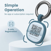Pawaii Dog ID Tag, Silent Silicone QR Code Tag, Scan Alerts - Deep Sea Blue - image 4