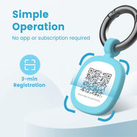 Pawaii Dog ID Tag, Silent Silicone QR Code Tag, Scan Alerts - Sky Blue - image 4