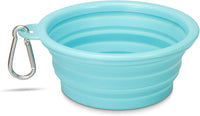 Portable Collapsible Dog Bowl for Water or Food Great Pet Travel Bowl - Teal / Standard 12oz