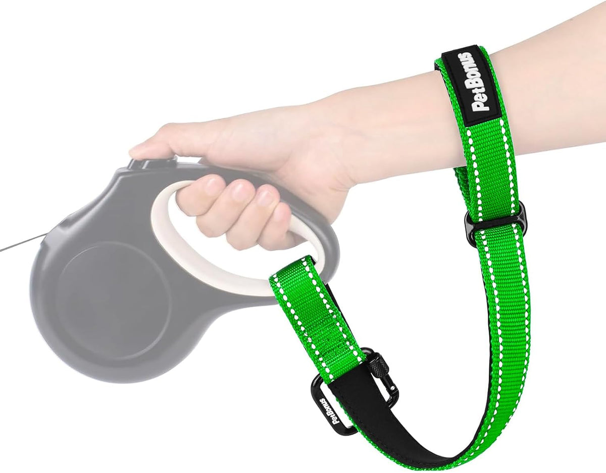 PetBonus Dog Leash Wrist Strap with Lockable Clip for Dog Retractable - Grass Green / 1 Pack