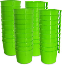 Cage Cups Birds Feeders Seed Bowl Chicken Feeding Watering Dish - 40PCS Green