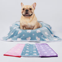 1 Pack 3 Blankets Super Soft Cute Dot Pattern Pet Blanket Flannel - Purple/Pink/Cyan / 30x20 inch (Pack of 3) - image 3