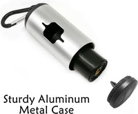 Aluminum Dog Poop Bags Holder with Carabiner Metal Pet Waste Bags - Silver / 1 Count (Pack of 1) - image 3