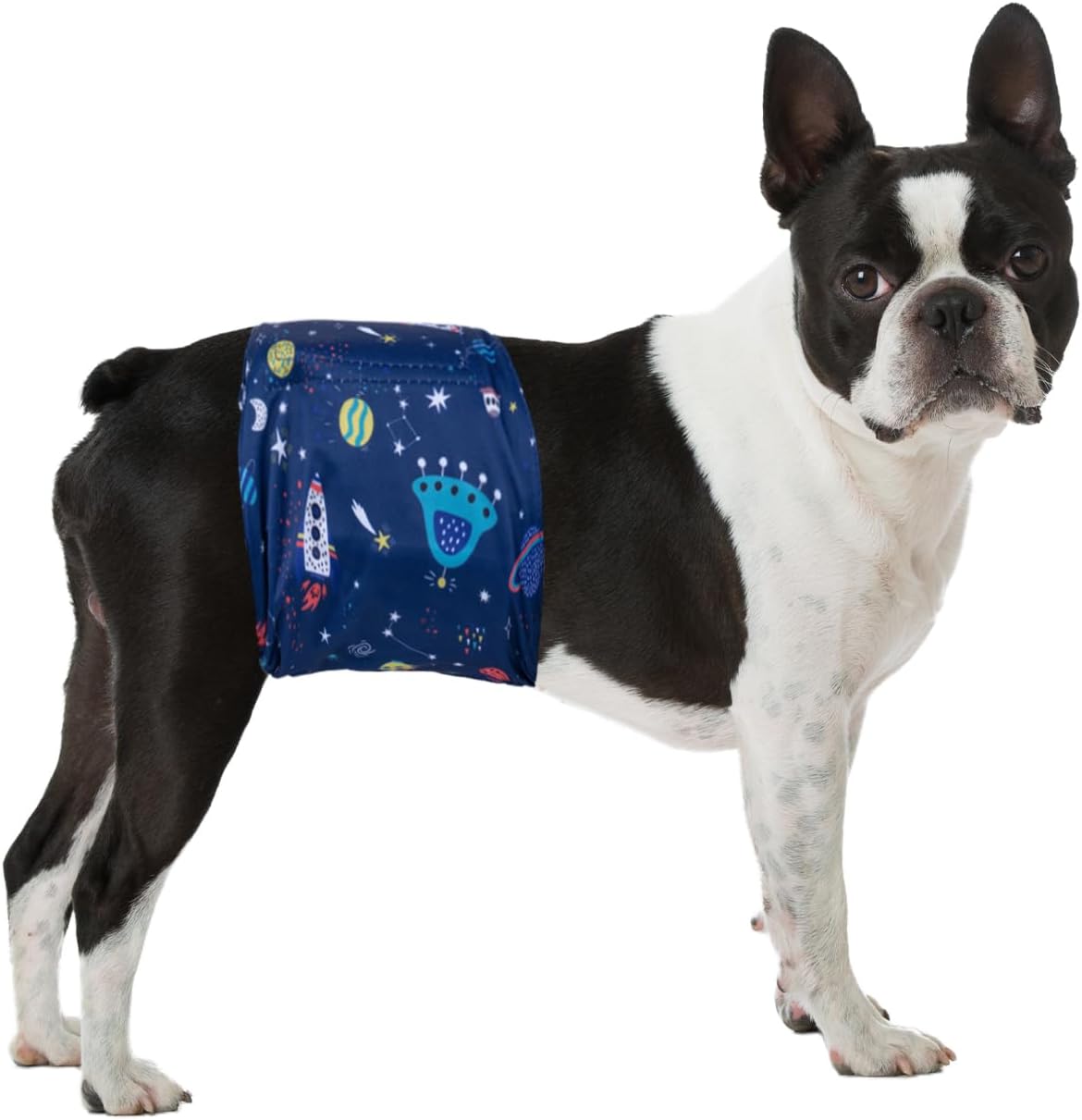 Pet Soft Dog Belly Band, Washable Dogs Belly Bands for Male Dogs - Starry Sky / Large (14''-18'') - image 4