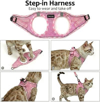 Escape Proof Cat Harness and Leash, Adjustable Vest - Pink / XS - image 3