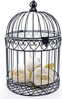 Anderson's Decorative Black Wire Birdcage Wedding Centerpiece, Table Décor, Hanging Decorations, Reusable
