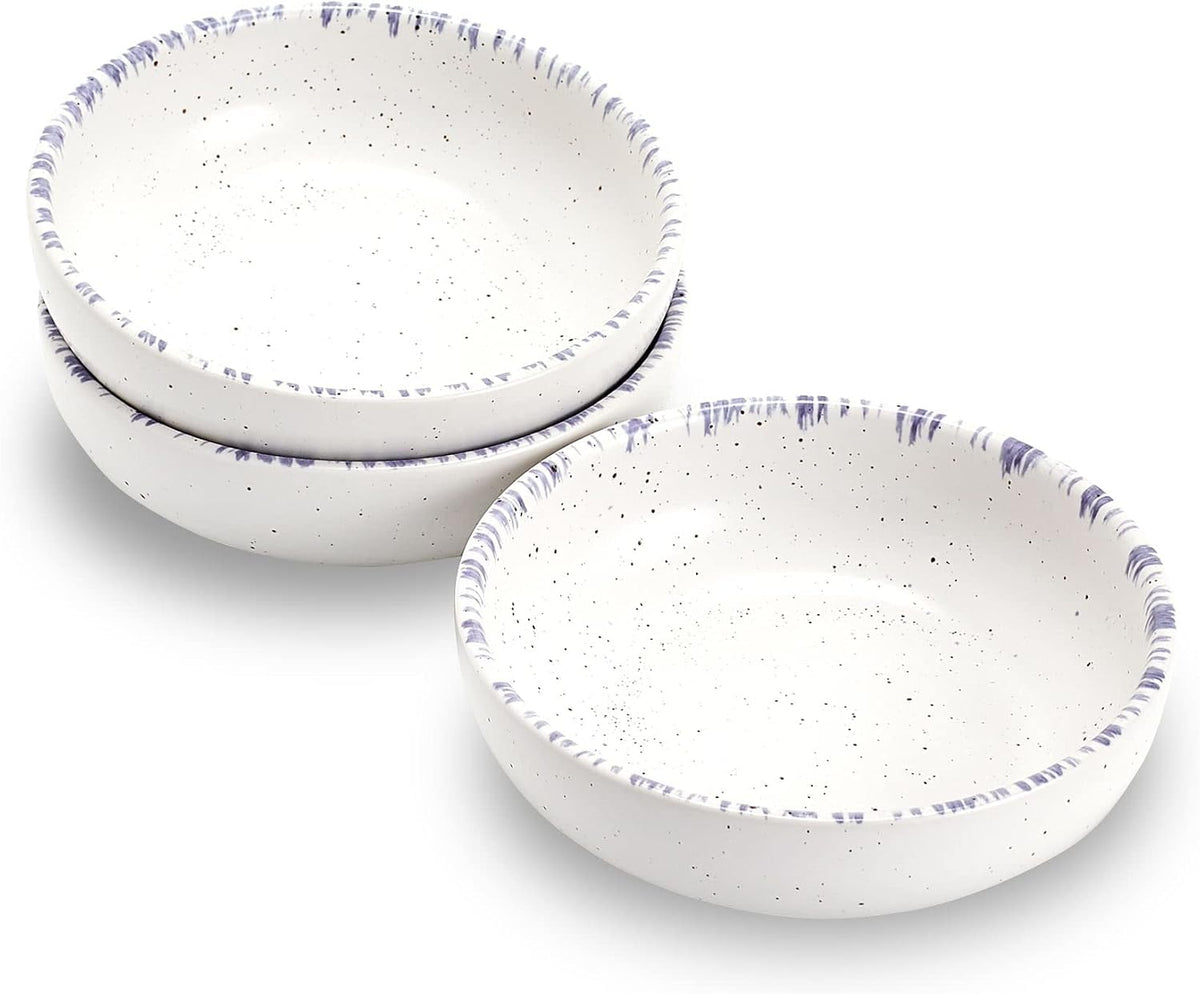 Ceramic Cat Bowls, Howise Pet Bowl Cat Dishes for Food and Water - violet blue