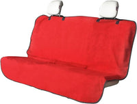 Back Seat Cover for Car Trucks Van SUV,Waterproof Rear Bench Towel Seat Covers for Dogs and Kids,Automotive Backseat Protector (Red)
