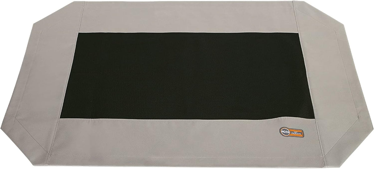 K&H Outdoor Elevated Dog Bed Pet Cot Replacement Cover - Taupe/Black / Medium 32 X 25 Inches