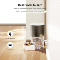 Darlipet Automatic cat Feeder,4L Auto cat Feeder,Programmable Meal & Portions,Freshness Protection, Automatic Cat Food Dispenser for Cats & Dogs, Back-up Battery, Easy to Set up & Clean