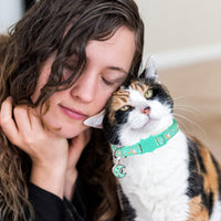 Baeuppit 2Pcs Breakaway Cats Collars Cat Collars for Boy & Girl Cats - 7.0-10.7'' / Purple+Teal - image 2