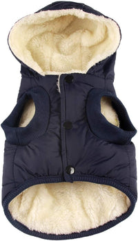 Vecomfy Warm Dog Coats with Hoodie - X-Large / Blue