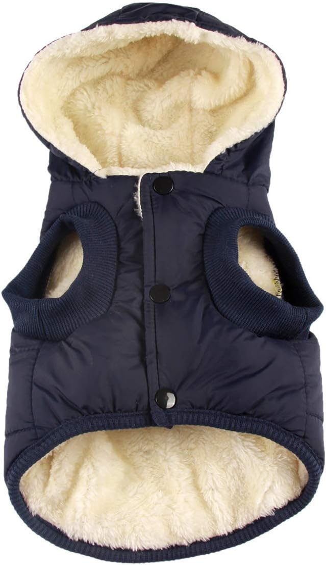 Vecomfy Warm Dog Coats with Hoodie - X-Large / Blue