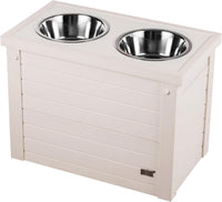 New Age Pet Piedmont Elevated Dog Feeder - Antique White